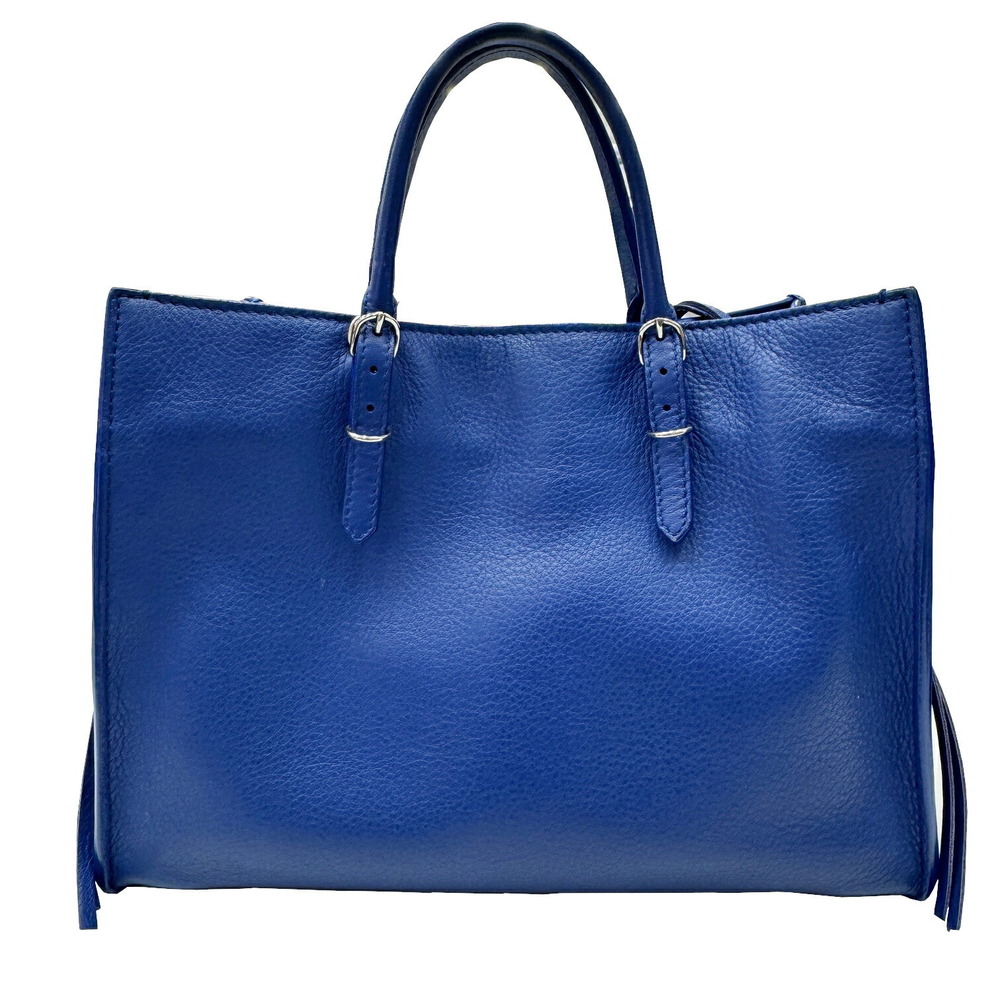 Balenciaga Paper Zip Around Handbag Blue Shoulder Bag